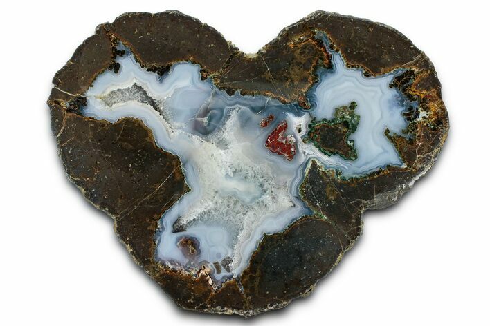 Colorful Polished Thunderegg Half w/ Triple Core - Nevada #337791